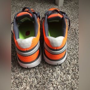 Nike lunar glide 3 neon orange Nike id custom sz 9 lunarlon